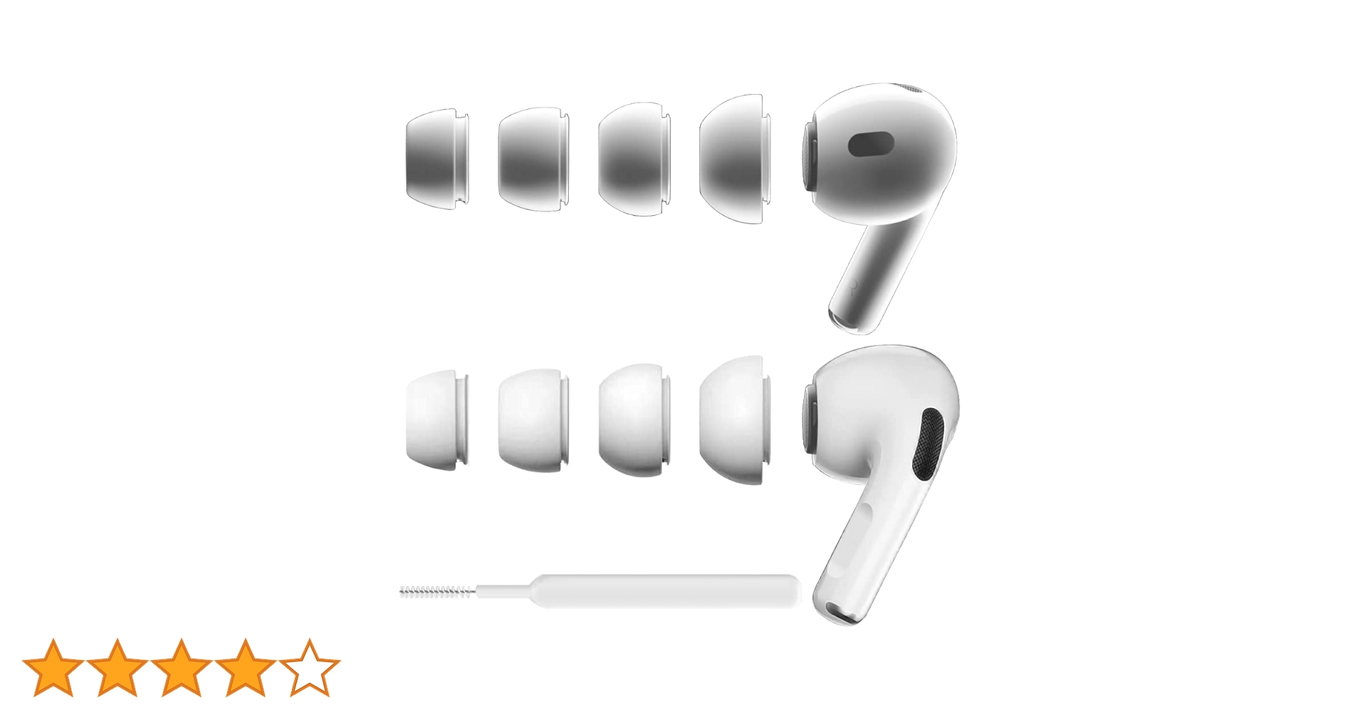 Amazon | SIXFU 4サイズ 交換用イヤーチップ AirPods ProとAirPods Pro